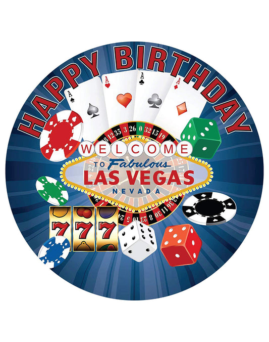 7.5 Inch Edible Cake Toppers Casino