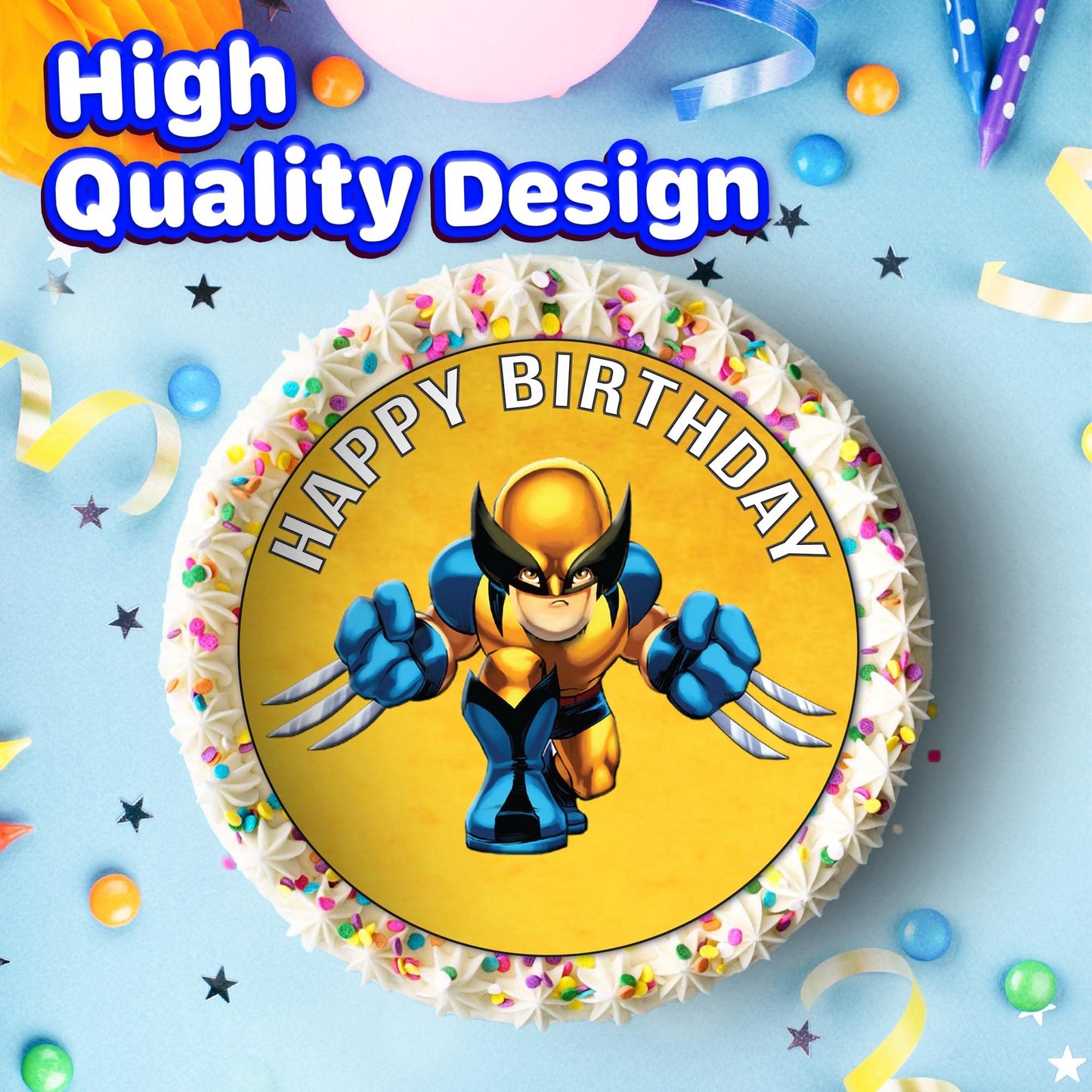 7.5 Inch Edible Cake Toppers Wolverine