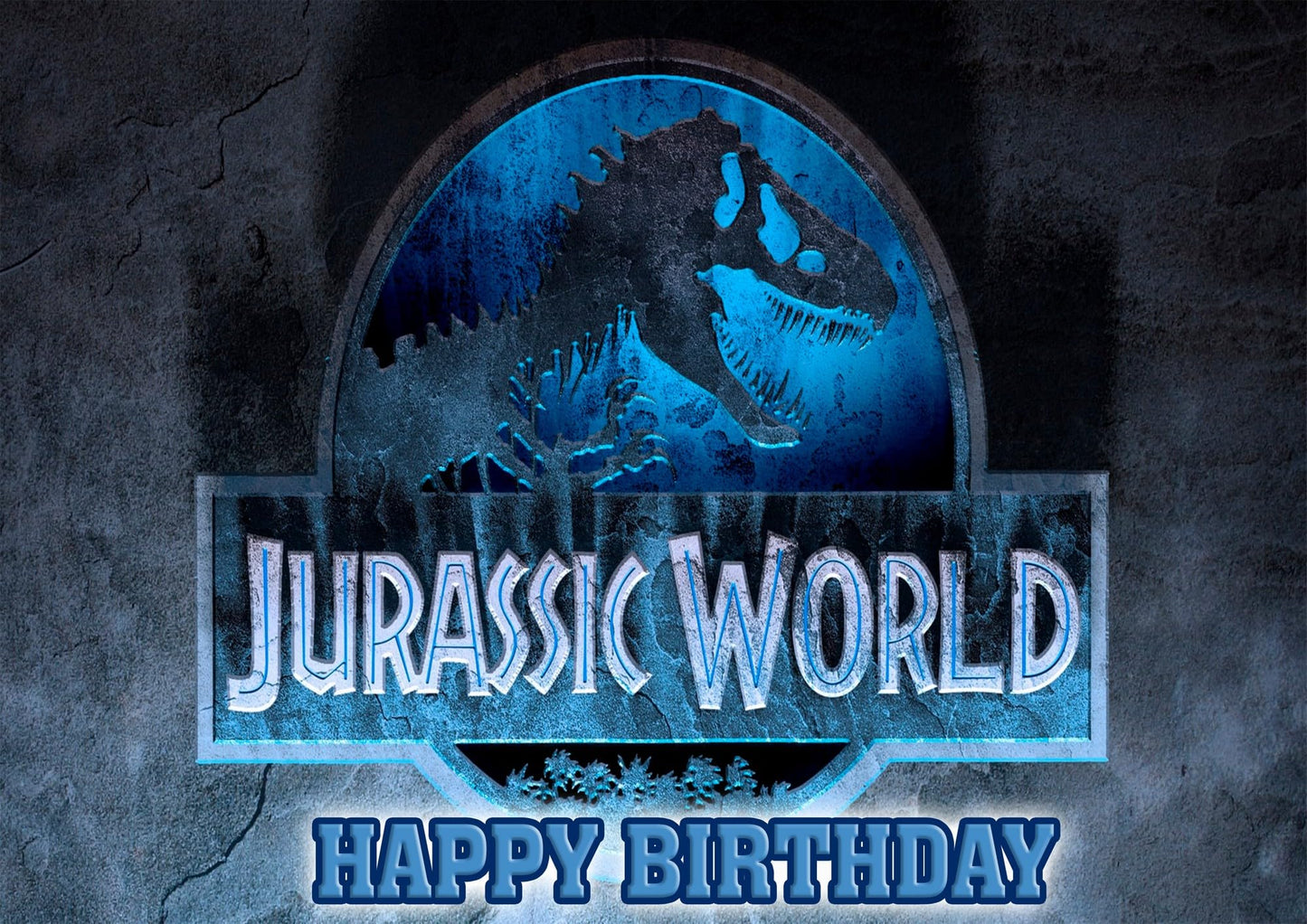 8.3 x 11.7 Inch Edible Square Cake Toppers jurassic world