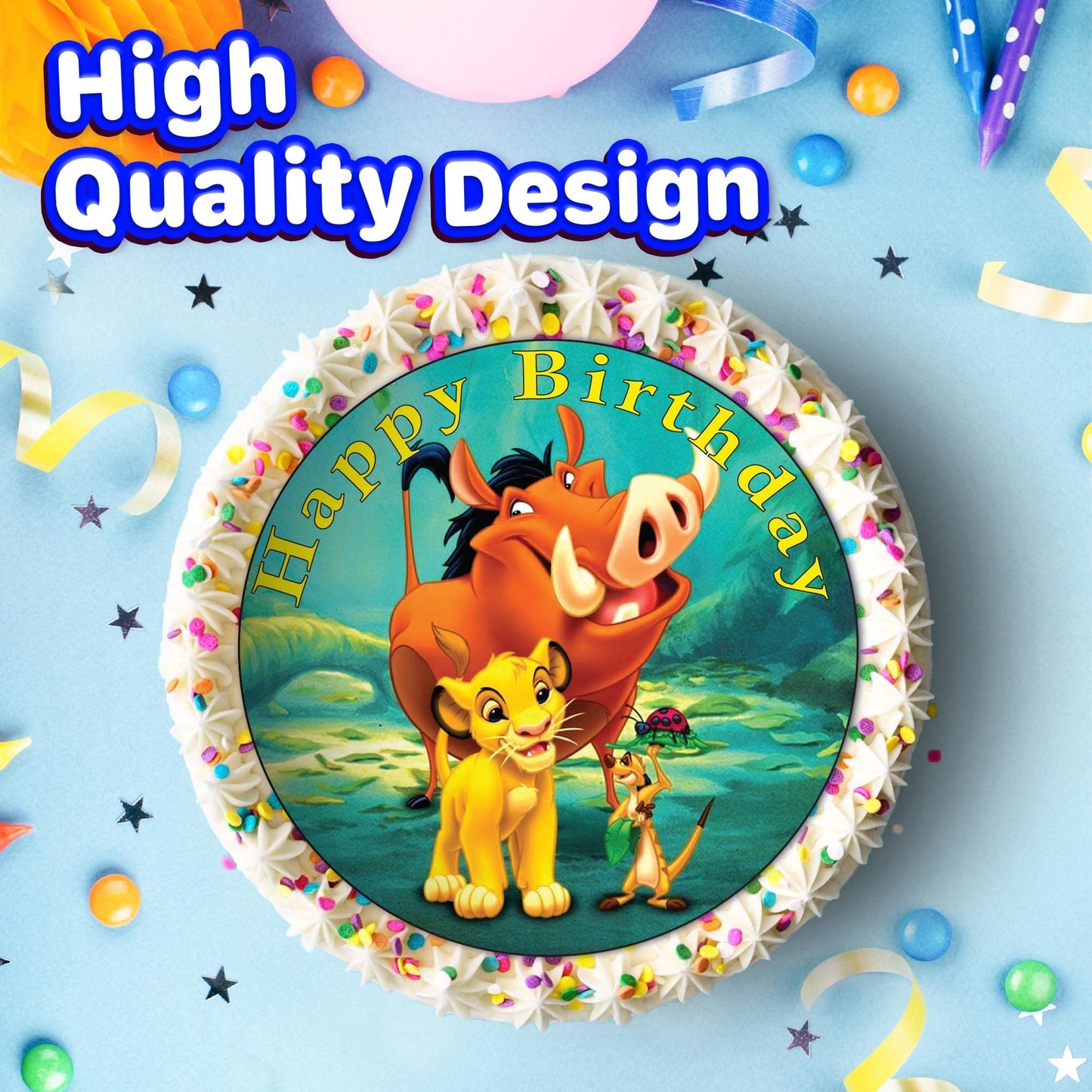 7.5 Inch Edible Cake Toppers Lion king