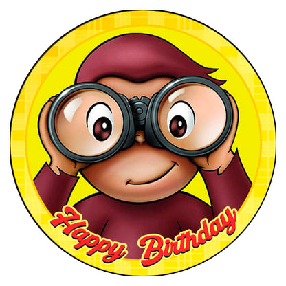 7.5 Inch Edible Cake Toppers Curious george