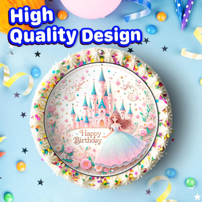 7.5 Inch Edible Cake Toppers Princess