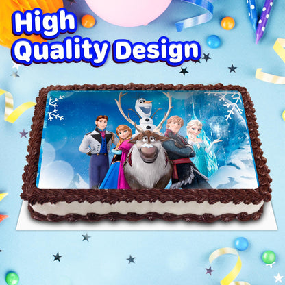 8.3 x 11.7 Inch Edible Square Cake Toppers Frozen