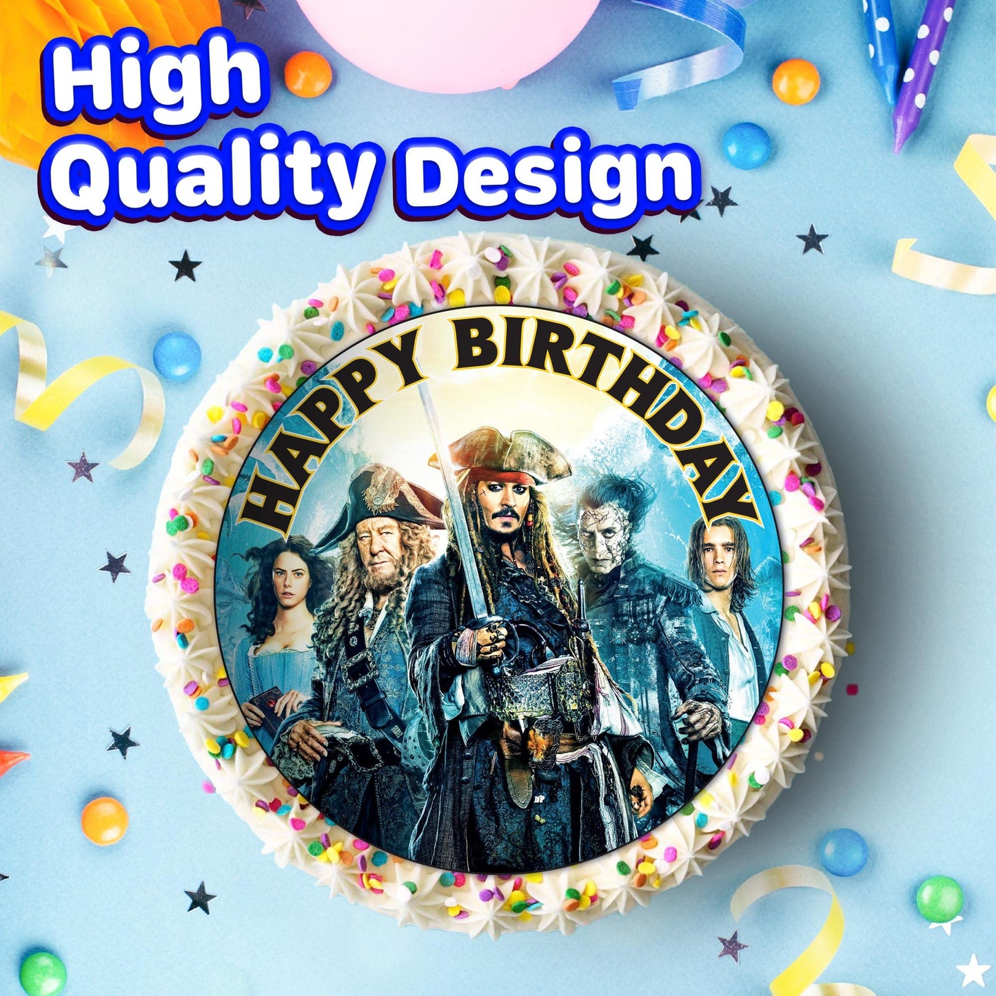 7.5 Inch Edible Cake Toppers Pirates Of The Caribbean