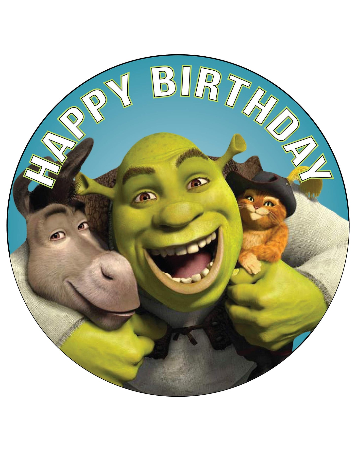 7.5 Inch Edible Cake Toppers Shrek