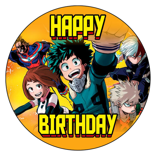 7.5 Inch Edible Cake Toppers My Hero Academy