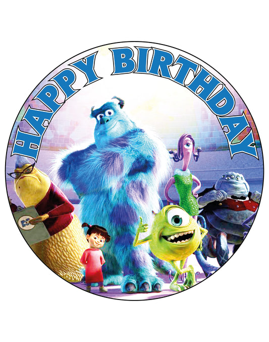 7.5 Inch Edible Cake Toppers Monster inc