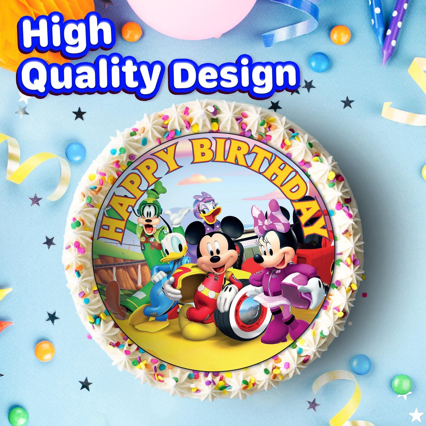 7.5 Inch Edible Cake Toppers Mickey Mouse