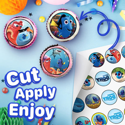 30x Wafer Paper Finding Nemo Edible Cupcake Topper