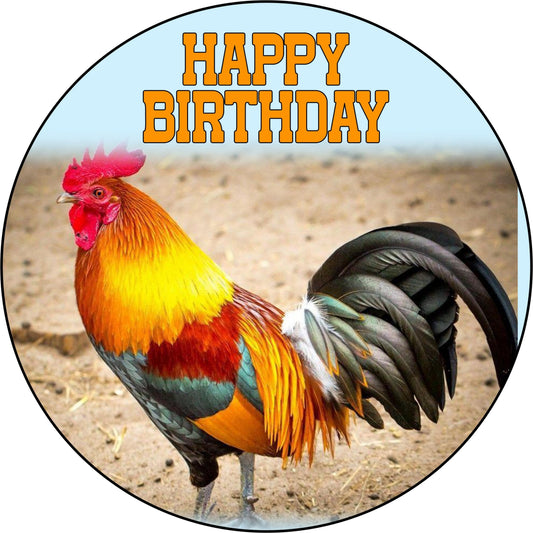 7.5 Inch Edible Cake Toppers Animal-Rooster