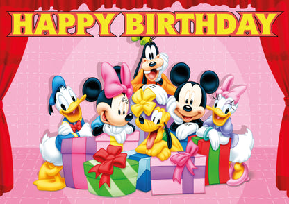 8.3 x 11.7 Inch Edible Square Cake Toppers Mickey Mouse