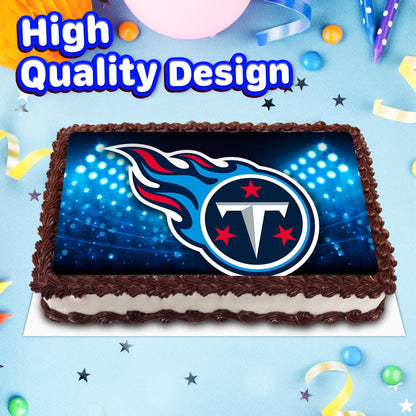 8.3 x 11.7 Inch Edible Square Cake Toppers Tennessee Titans