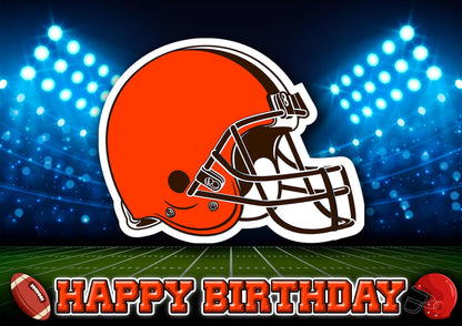 8.3 x 11.7 Inch Edible Square Cake Toppers Cleveland Browns