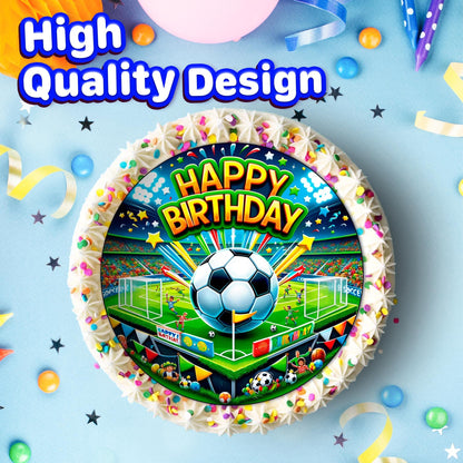 7.5 Inch Edible Cake Toppers Soccer