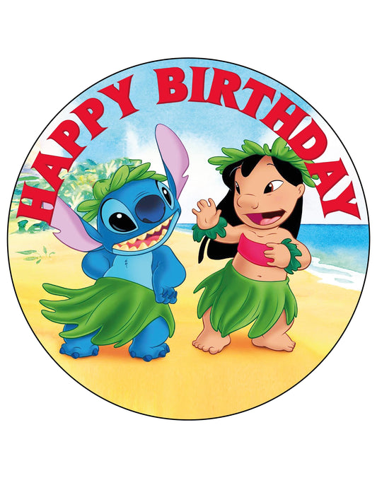 7.5 Inch Edible Cake Toppers Lilo And Stich