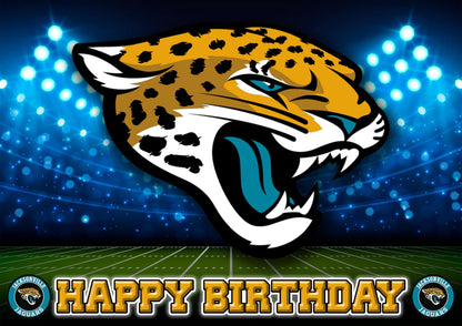 8.3 x 11.7 Inch Edible Square Cake Toppers Jacksonville Jaguars