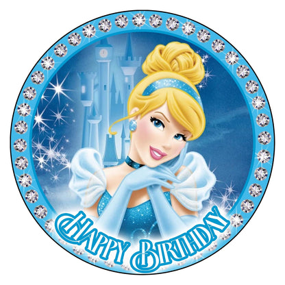 7.5 Inch Edible Cake Toppers Princess