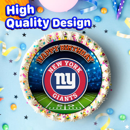 7.5 Inch Edible Cake Toppers York Giants