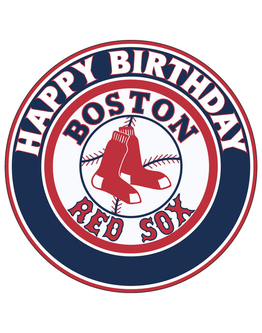 7.5 Inch Edible Cake Toppers Boston Red Sox