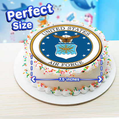 7.5 Inch Edible Cake Toppers Us Air Force