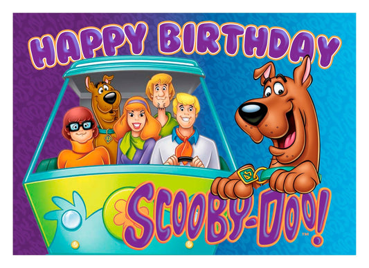 8.3 x 11.7 Inch Edible Square Cake Toppers Scooby Doo