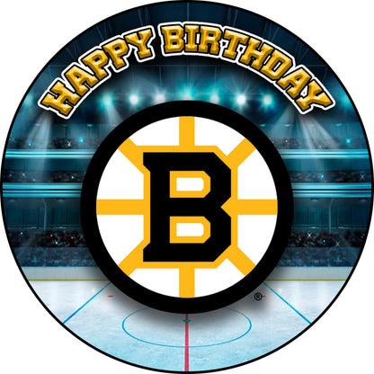 7.5 Inch Edible Cake Toppers Boston Bruins