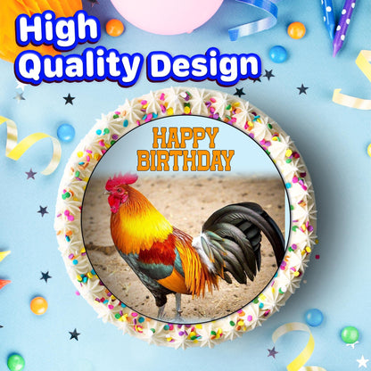 7.5 Inch Edible Cake Toppers Animal-Rooster