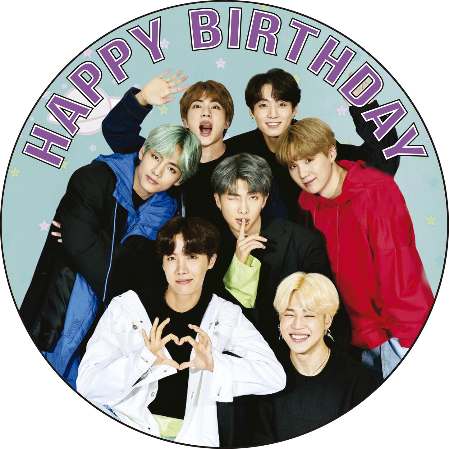 7.5 Inch Edible Cake Toppers Bts