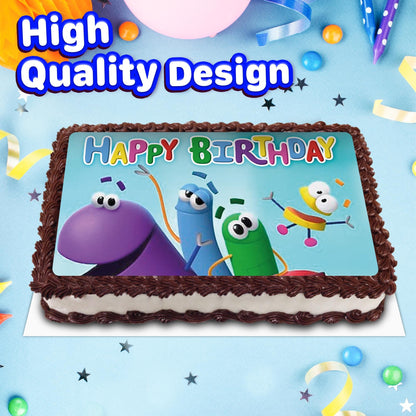 8.3 x 11.7 Inch Edible Square Cake Toppers Ask The Bots