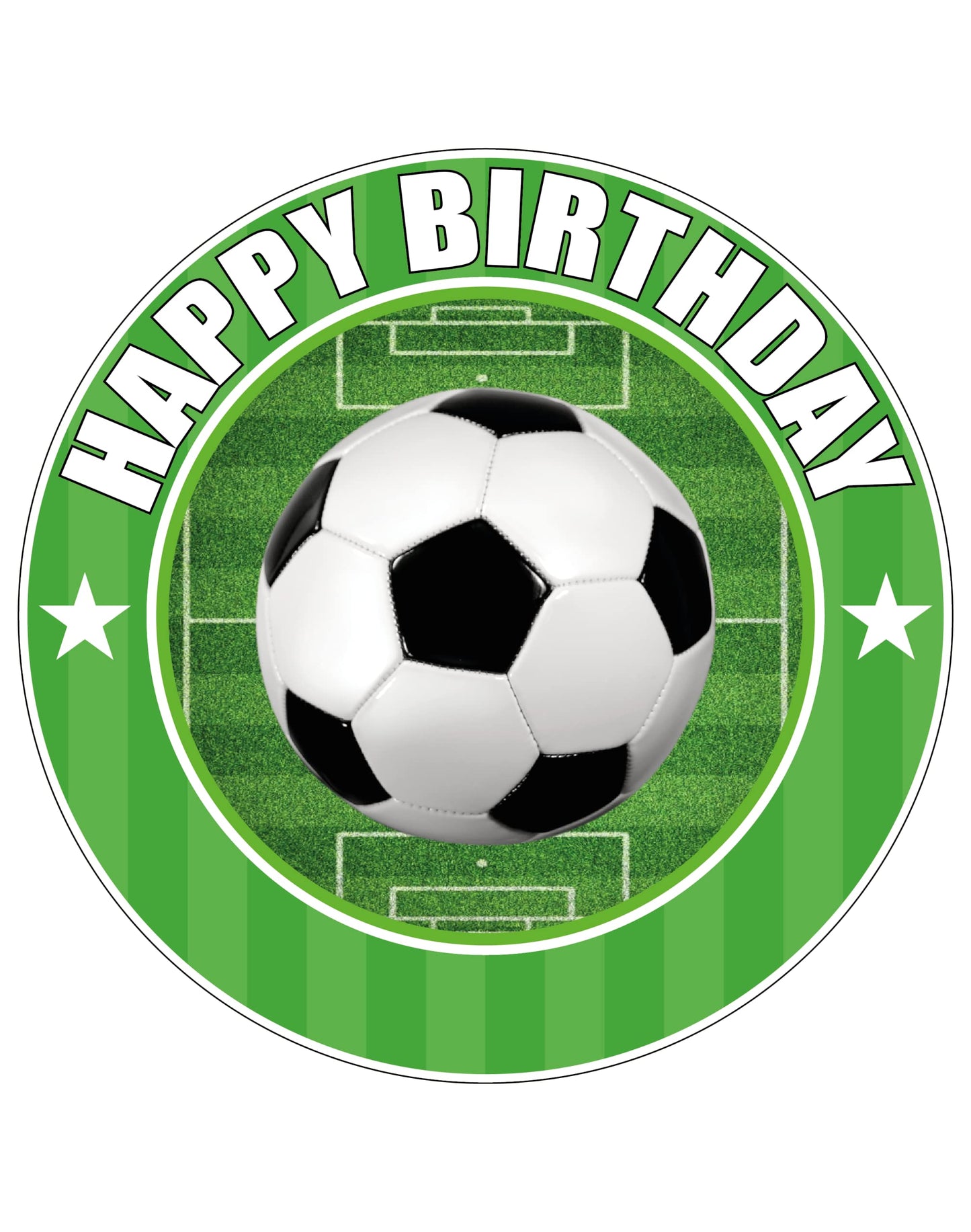 7.5 Inch Edible Cake Toppers Sport Soccer