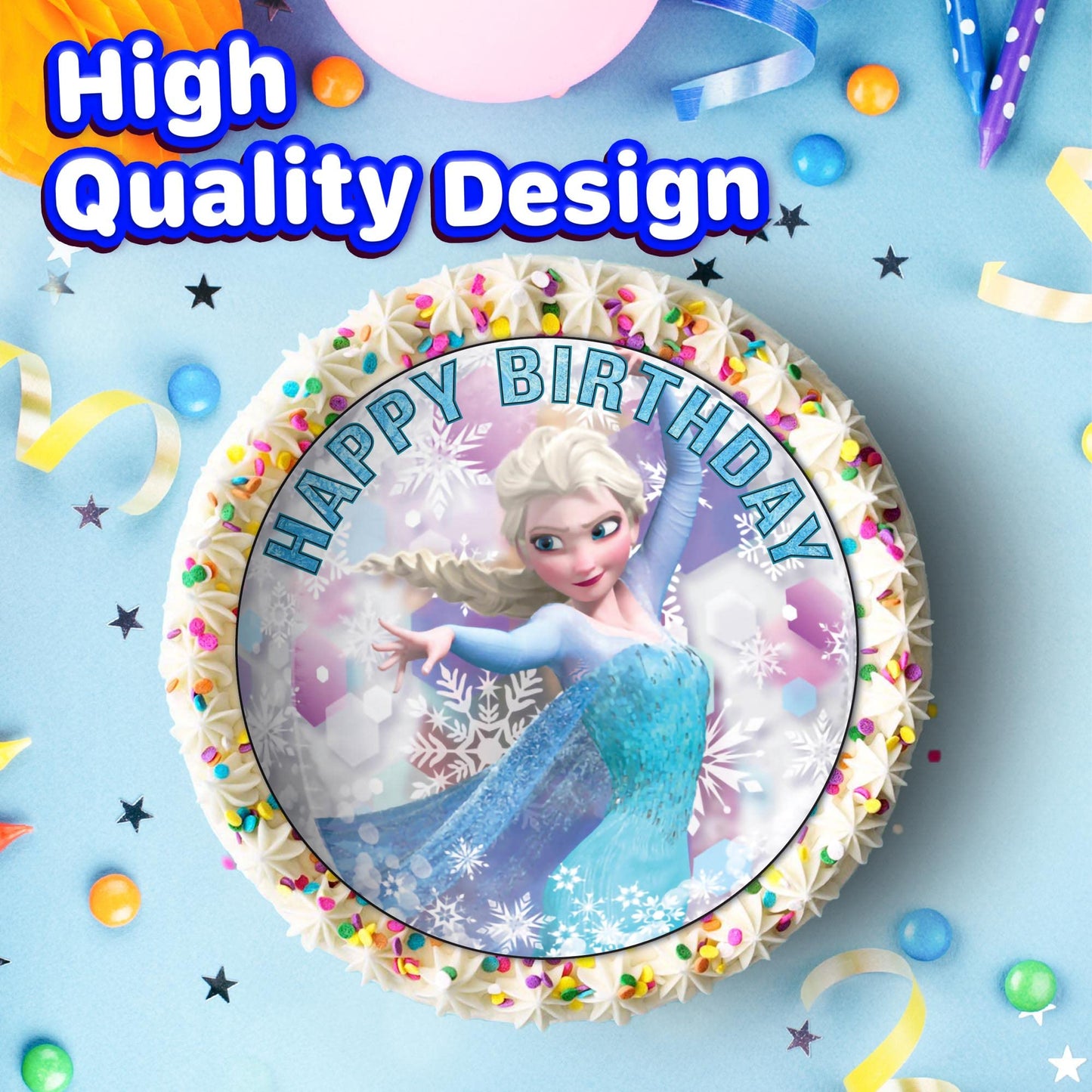 7.5 Inch Edible Cake Toppers Frozen