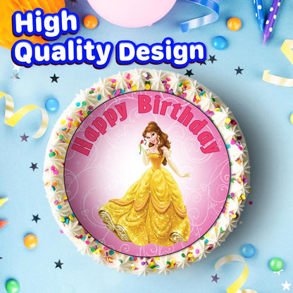 7.5 Inch Edible Cake Toppers Princess Belle