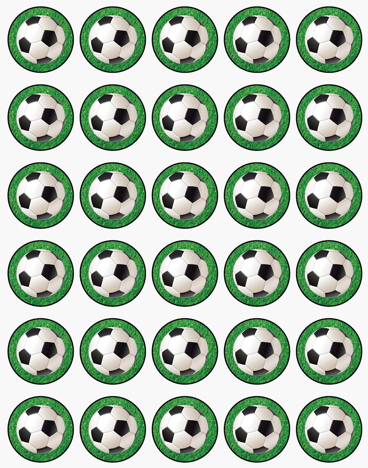 7.5 Inch Edible Cake Toppers Sport Soccer