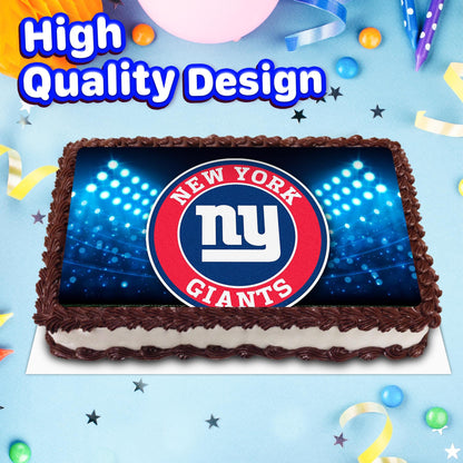 8.3 x 11.7 Inch Edible Square Cake Toppers York Giants