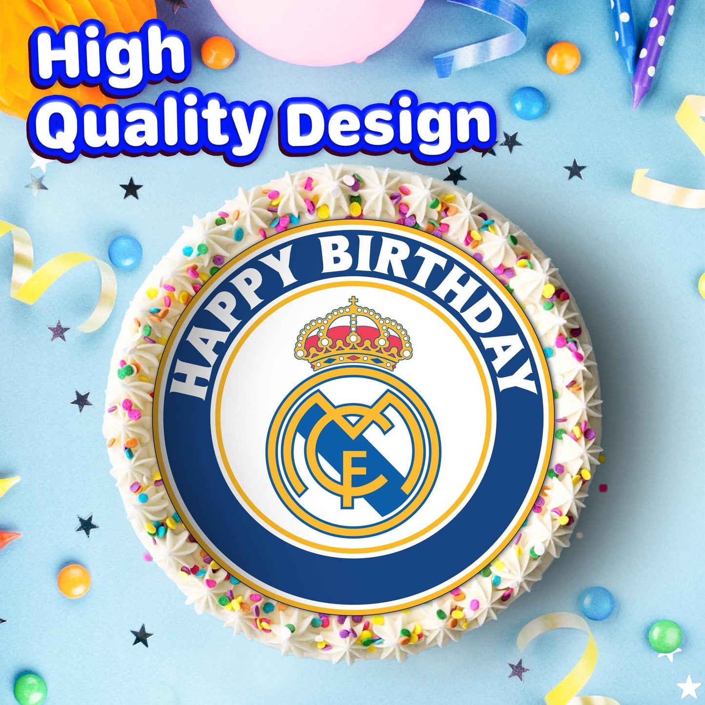 7.5 Inch Edible Cake Toppers Real Madrid