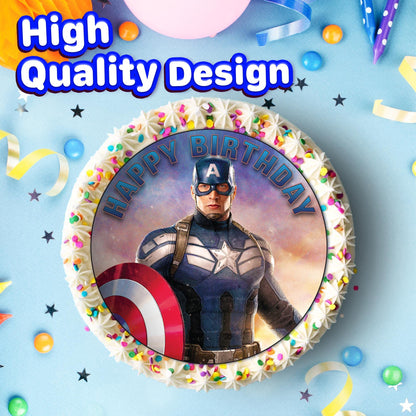 7.5 Inch Edible Cake Toppers Capitan america