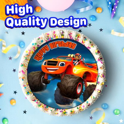 7.5 Inch Edible Cake Toppers Blaze The Monster