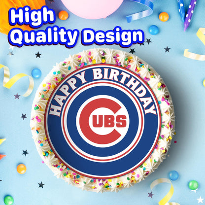 7.5 Inch Edible Cake Toppers Chicago Cubs