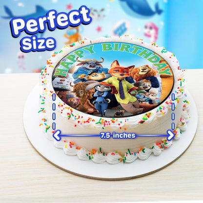 7.5 Inch Edible Cake Toppers Zootopia