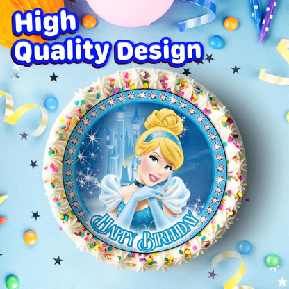 7.5 Inch Edible Cake Toppers Princess