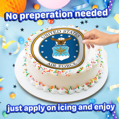 7.5 Inch Edible Cake Toppers Us Air Force