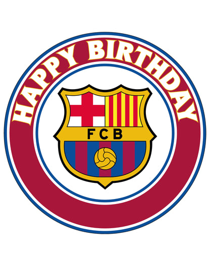 7.5 Inch Edible Cake Toppers FC Barcelona