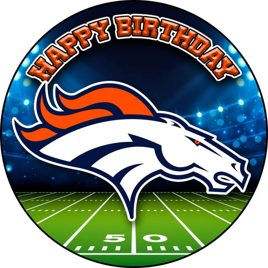 7.5 Inch Edible Cake Toppers Denver Broncos