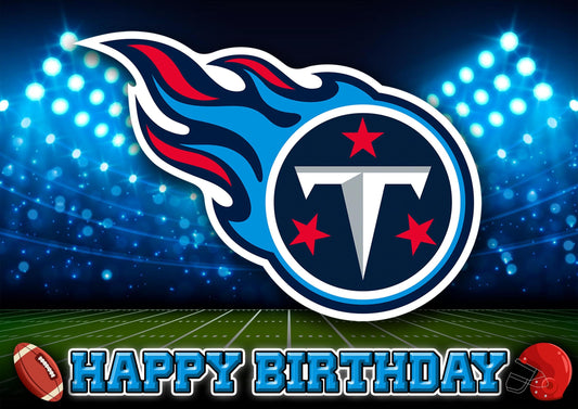 8.3 x 11.7 Inch Edible Square Cake Toppers Tennessee Titans