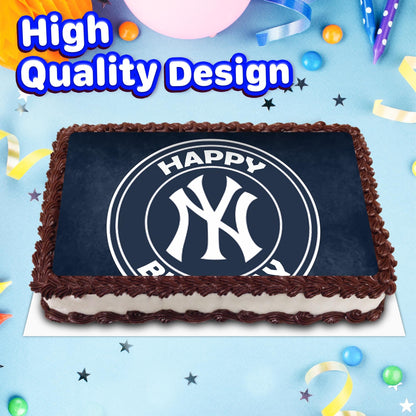 8.3 x 11.7 Inch Edible Square Cake Toppers york yankees