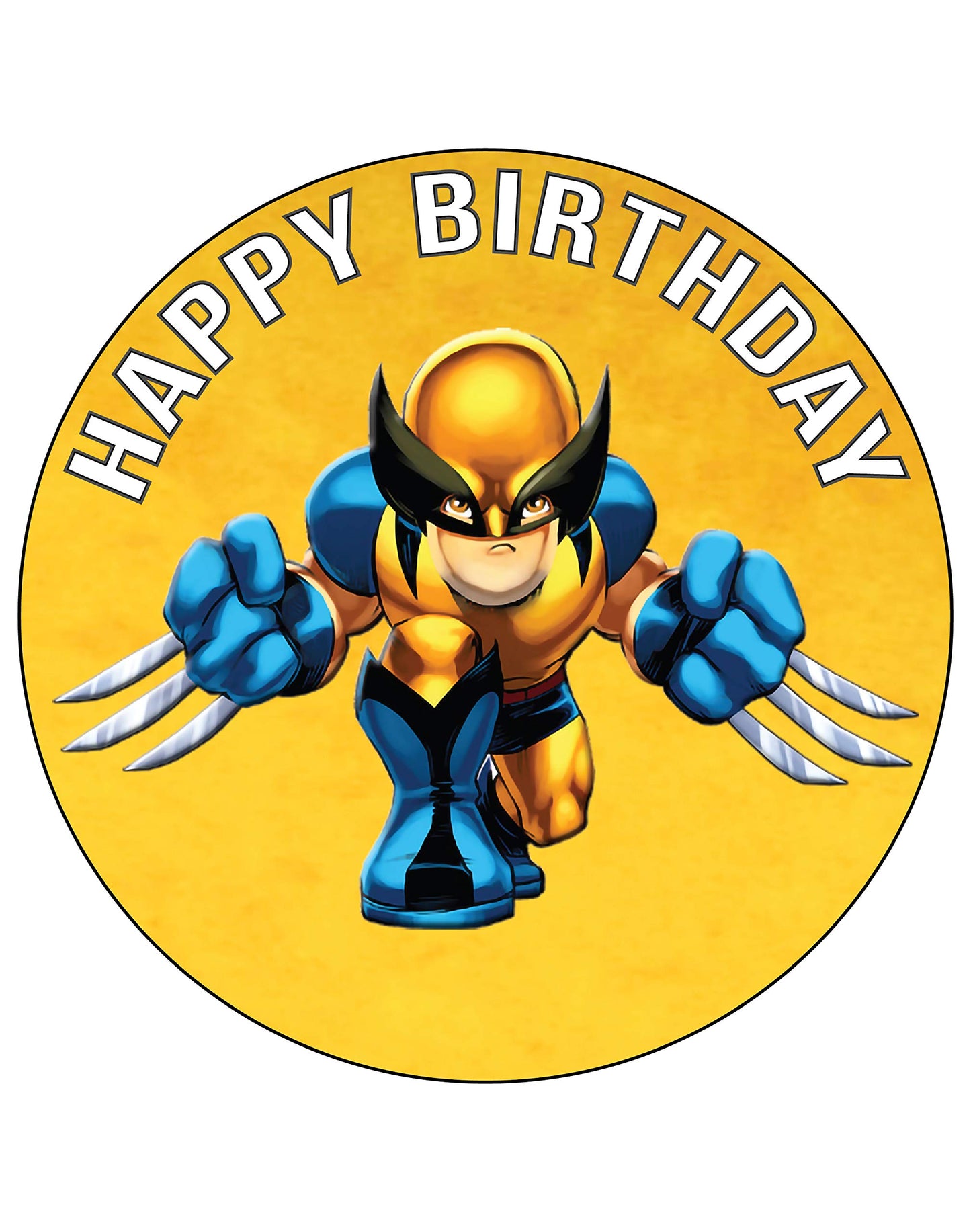 7.5 Inch Edible Cake Toppers Wolverine