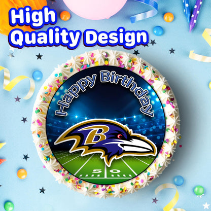 7.5 Inch Edible Cake Toppers Baltimore Ravens