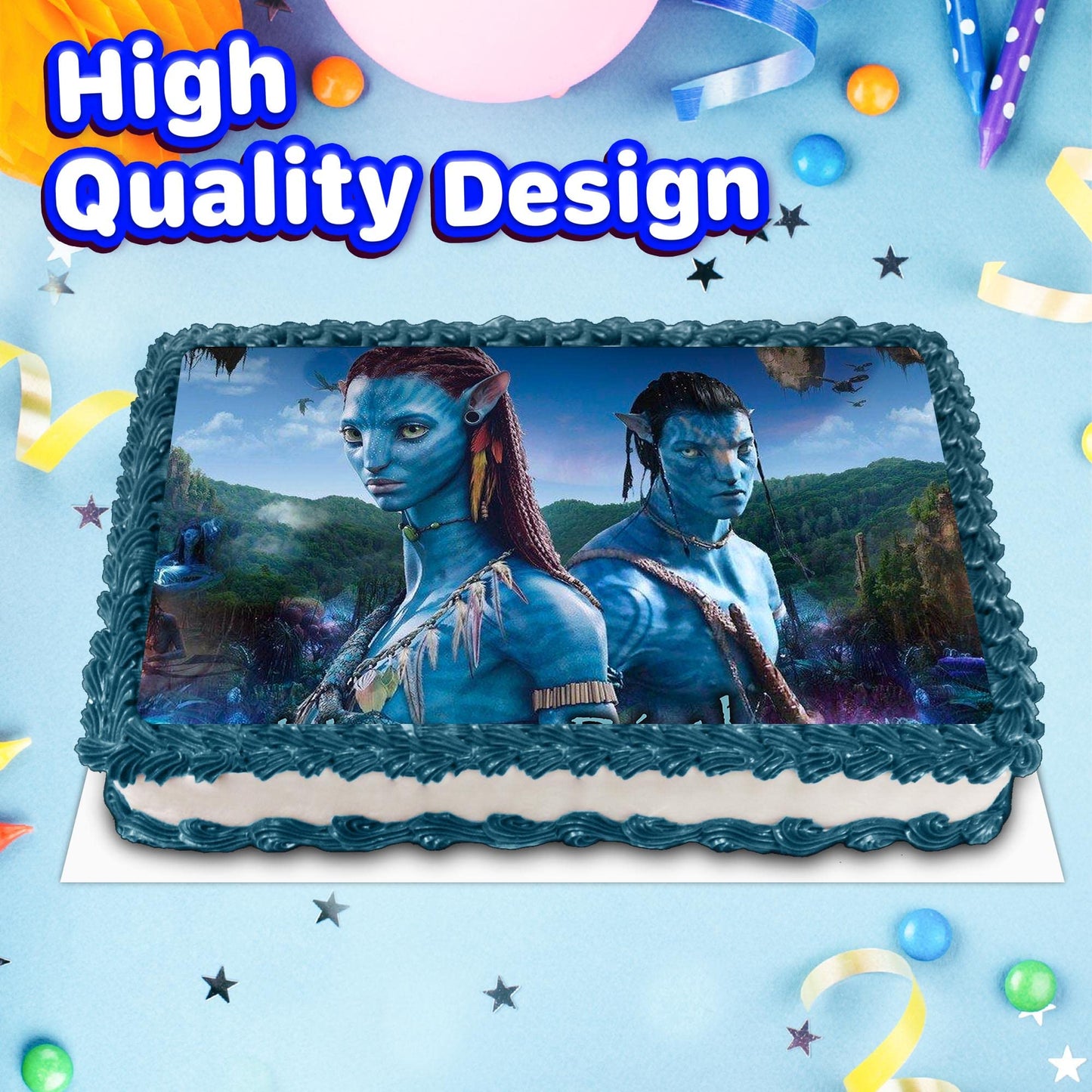 8.3 x 11.7 Inch Edible Square Cake Toppers Avatar