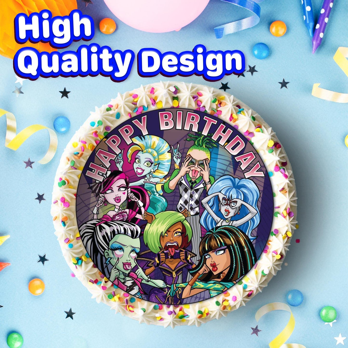 7.5 Inch Edible Cake Toppers Monster High