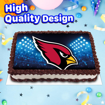 8.3 x 11.7 Inch Edible Square Cake Toppers Arizona Cardinals